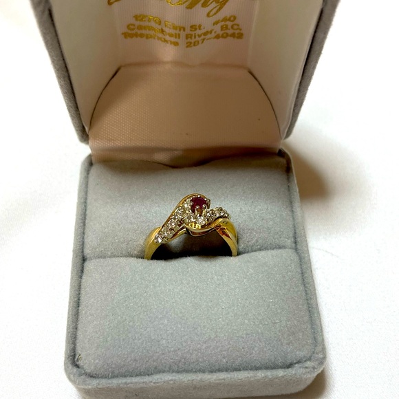 Ruby & Diamond Bypass Ring - Picture 5 of 12